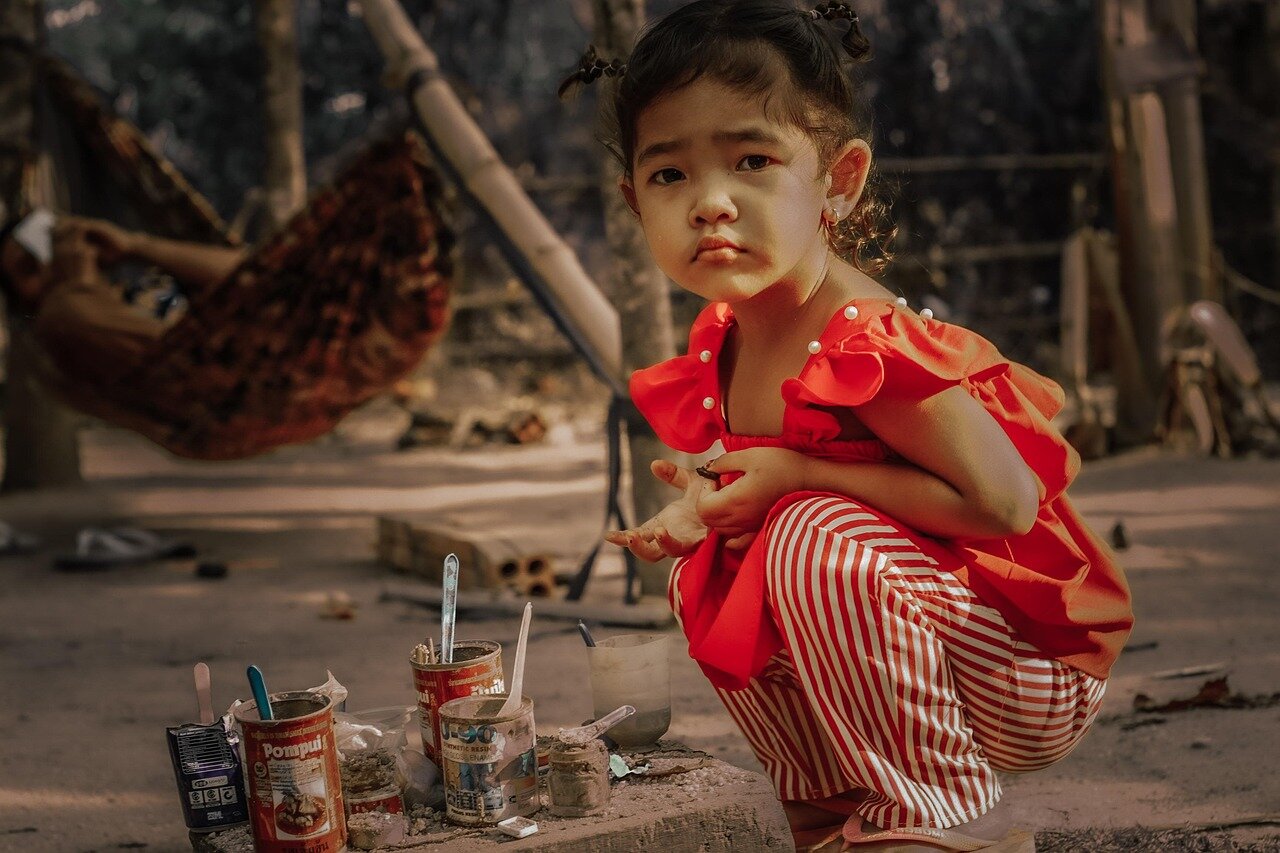 Little Khmer girl in Cambodia